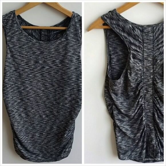 Saks Fifth Avenue Small Black Workout Tank - SP - Picture 1 of 8